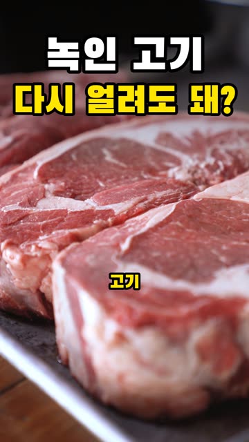 녹인 고기, 다시 얼려도 될까? 영상