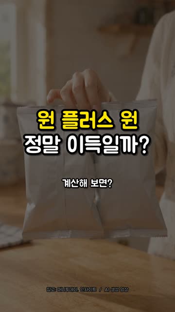 원 플러스 원, 그냥 사지 마세요 영상
