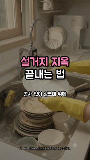 싱크대 위 식기세척기