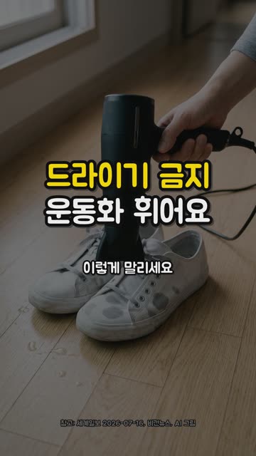 젖은 운동화 말리기 영상