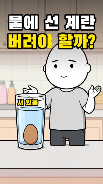 물에 선 계란, 그냥 버리지 마세요 영상